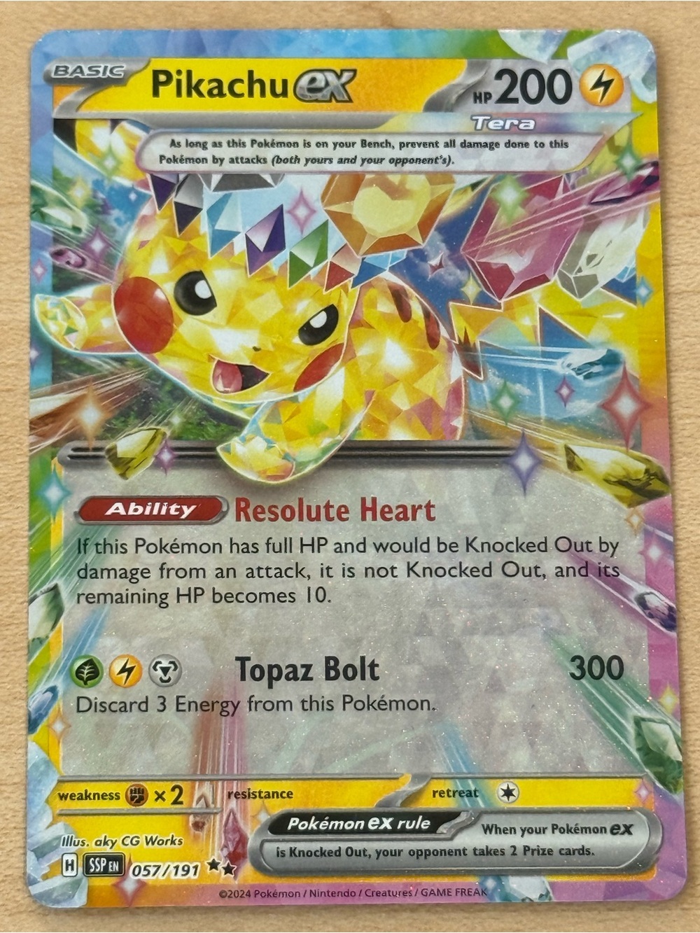 Pikachu ex 057/191 Sv08: Surging Sparks Holo